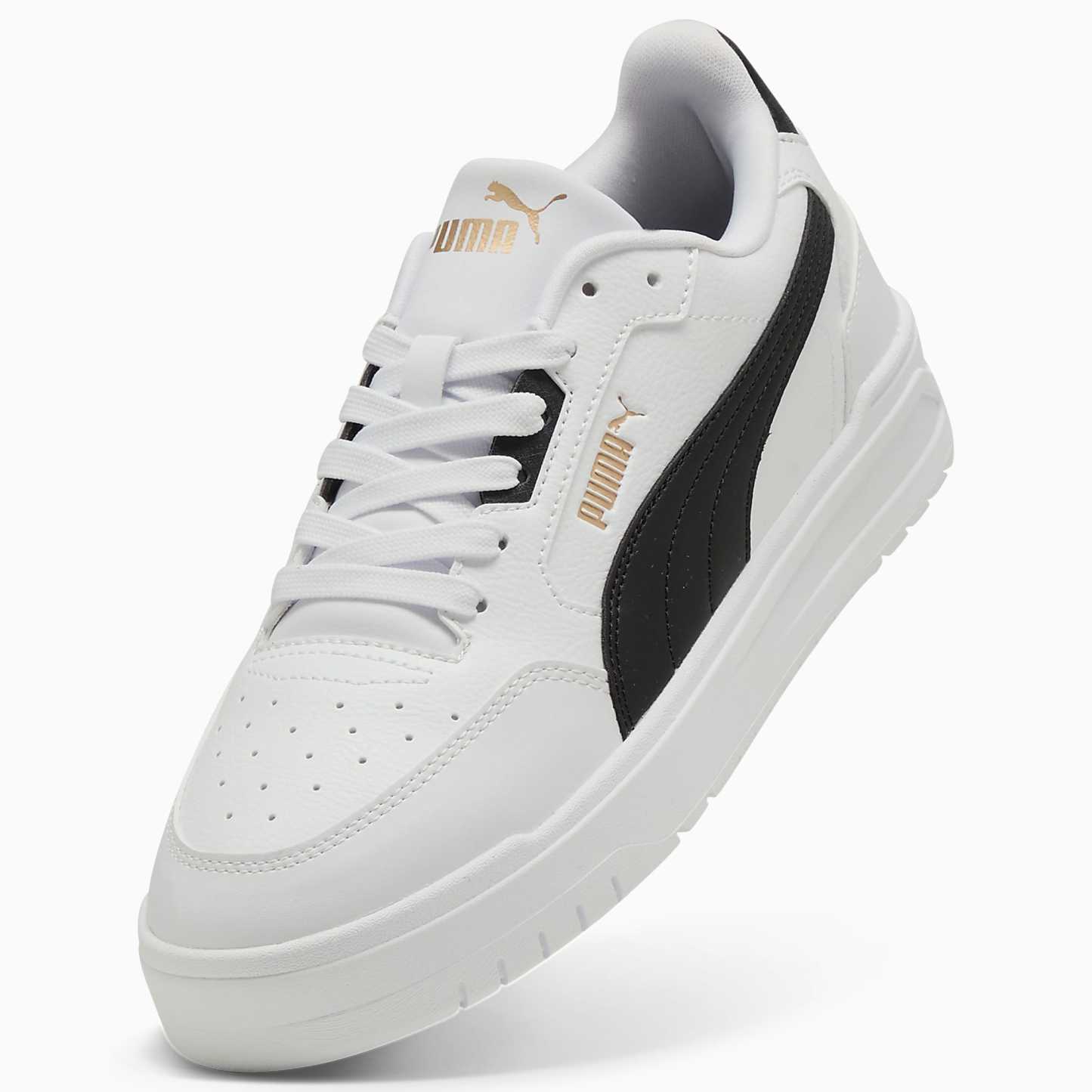 Shuffle Downtown UNISEX Ayakkabı - PUMA White-PUMA Black-PUMA Gold - 402596_02 - Görsel 6
