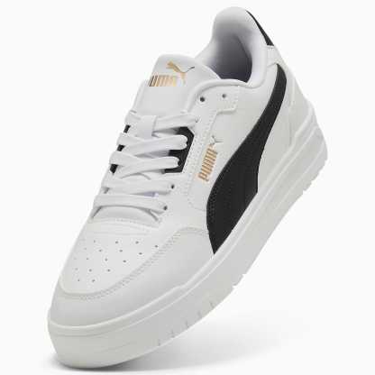 Shuffle Downtown UNISEX Ayakkabı - PUMA White-PUMA Black-PUMA Gold - 402596_02 - Görsel 6