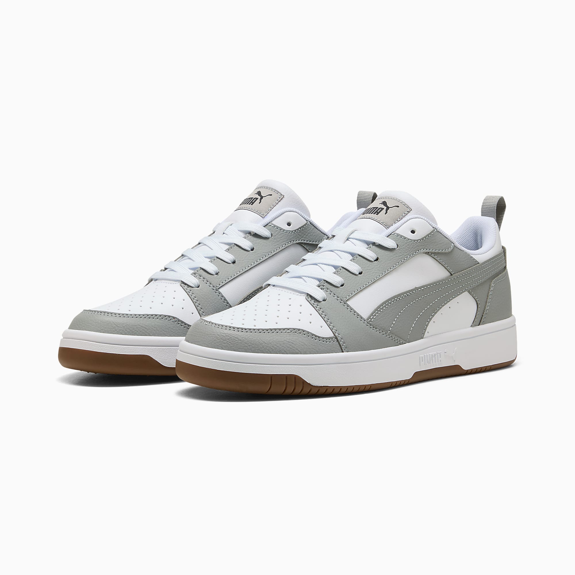 Rebound V6 Low UNISEX Ayakkabı - PUMA White-Gray Echo-PUMA Black - 406388_53 - Görsel 2