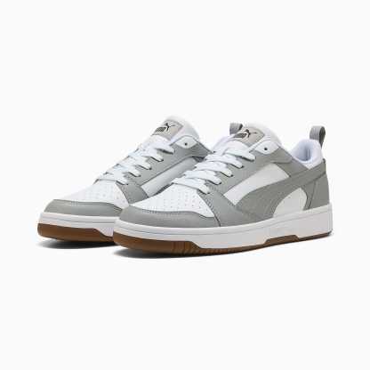 Rebound V6 Low UNISEX Ayakkabı - PUMA White-Gray Echo-PUMA Black - 406388_53 - Görsel 2