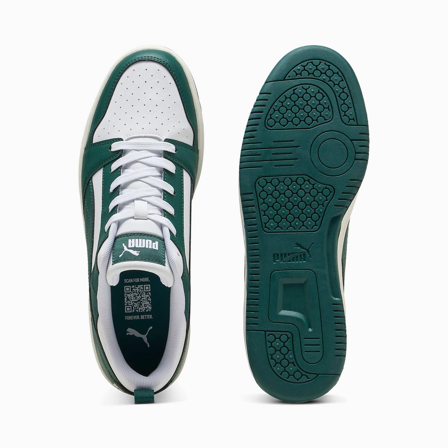 Rebound V6 Low UNISEX Ayakkabı - PUMA White-Dark Myrtle-Warm White - 406388_43 - Görsel 4