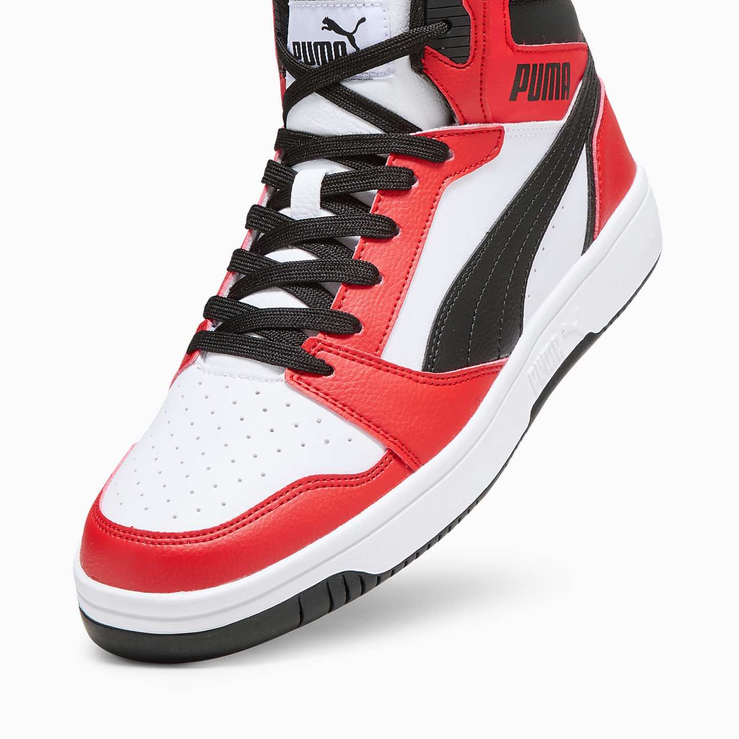 Rebound Ayakkabı - PUMA White-PUMA Black-For All Time Red - 392326_04 - Görsel 8
