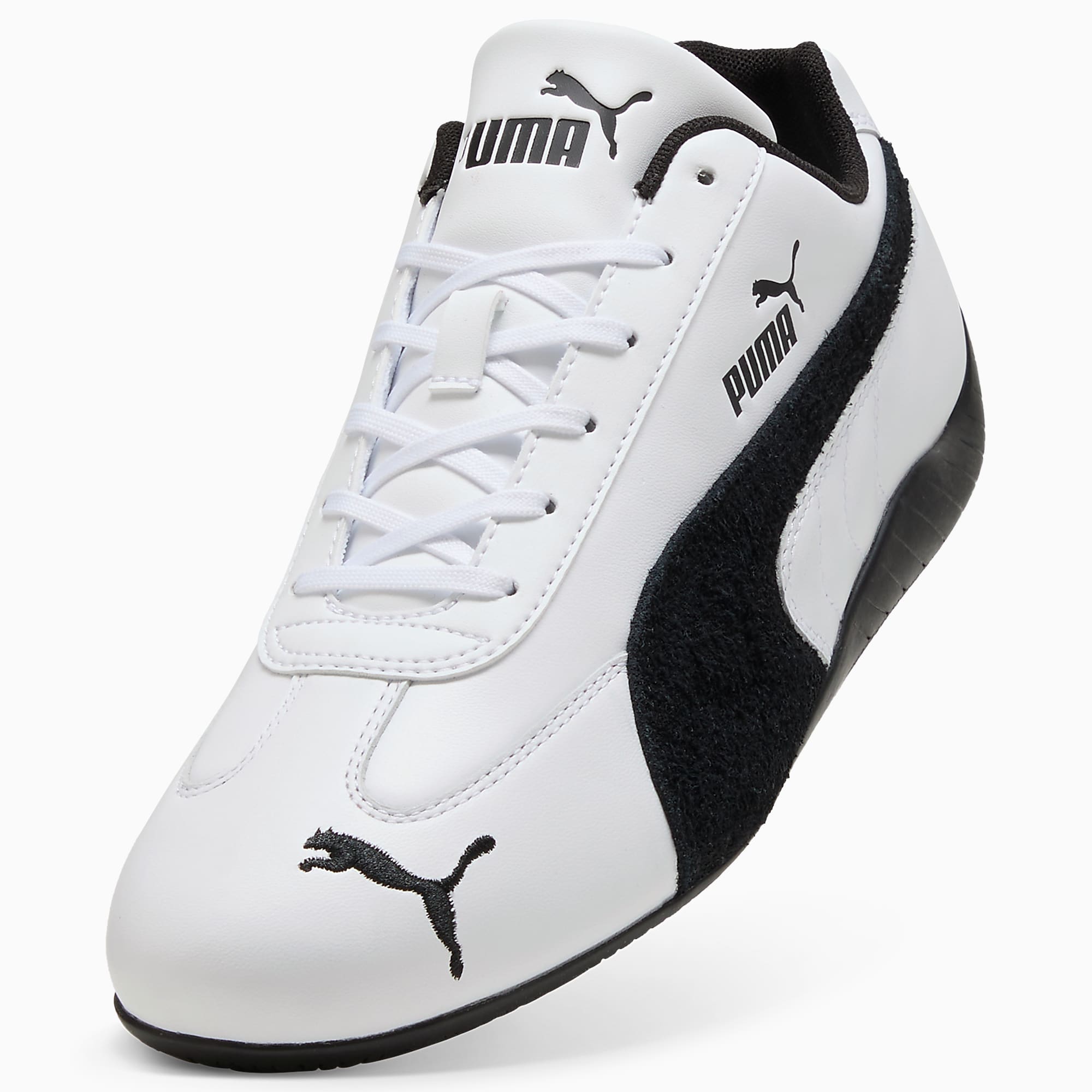 Speedcat LTHR UNISEX Ayakkabı - Puma White-Puma Black - 403175_01 - Görsel 8