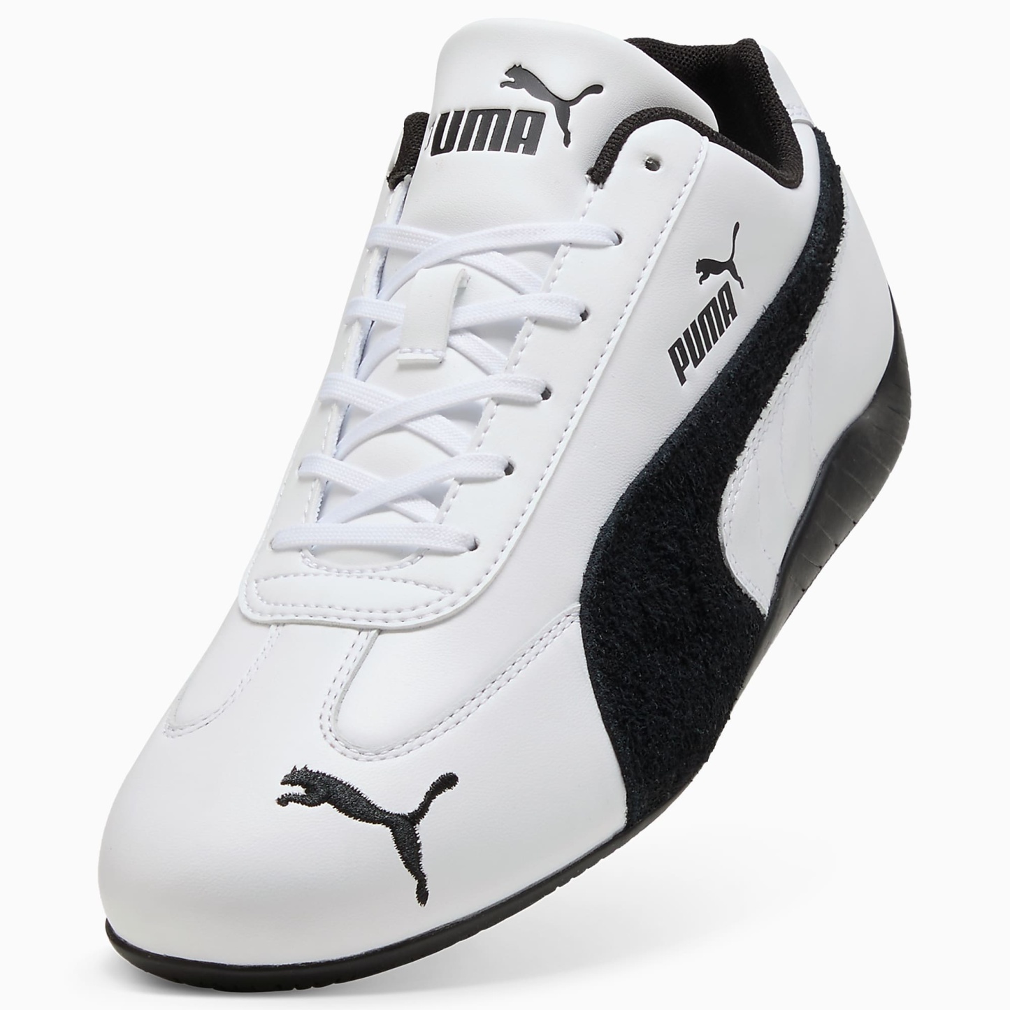 Speedcat LTHR UNISEX Ayakkabı - Puma White-Puma Black - 403175_01 - Görsel 8
