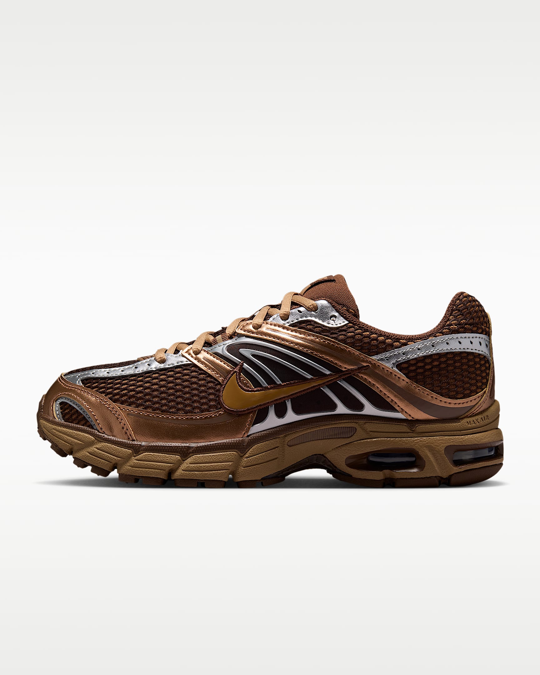 Yansıtıcı Vurgulara Sahip Nike Air Max Moto 2K Kadın Ayakkabısı - Light British Tan/Cacao Wow/Metallic Silver/Dark Driftwood