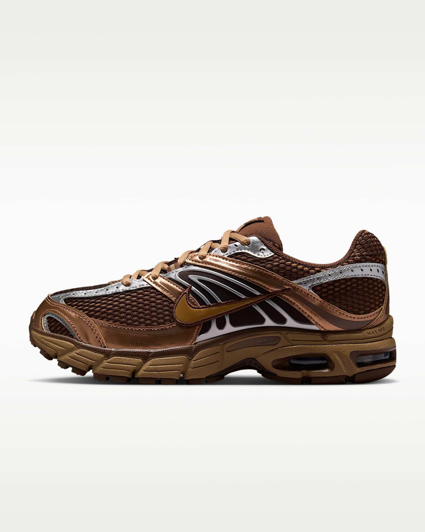 Yansıtıcı Vurgulara Sahip Nike Air Max Moto 2K Kadın Ayakkabısı - Light British Tan/Cacao Wow/Metallic Silver/Dark Driftwood