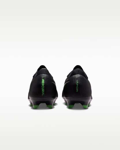 Nike Mercurial Vapor 17 Elite Düşük Bilekli Kuru Çim Zemin Kramponu - Siyah/Siyah/Illusion Green