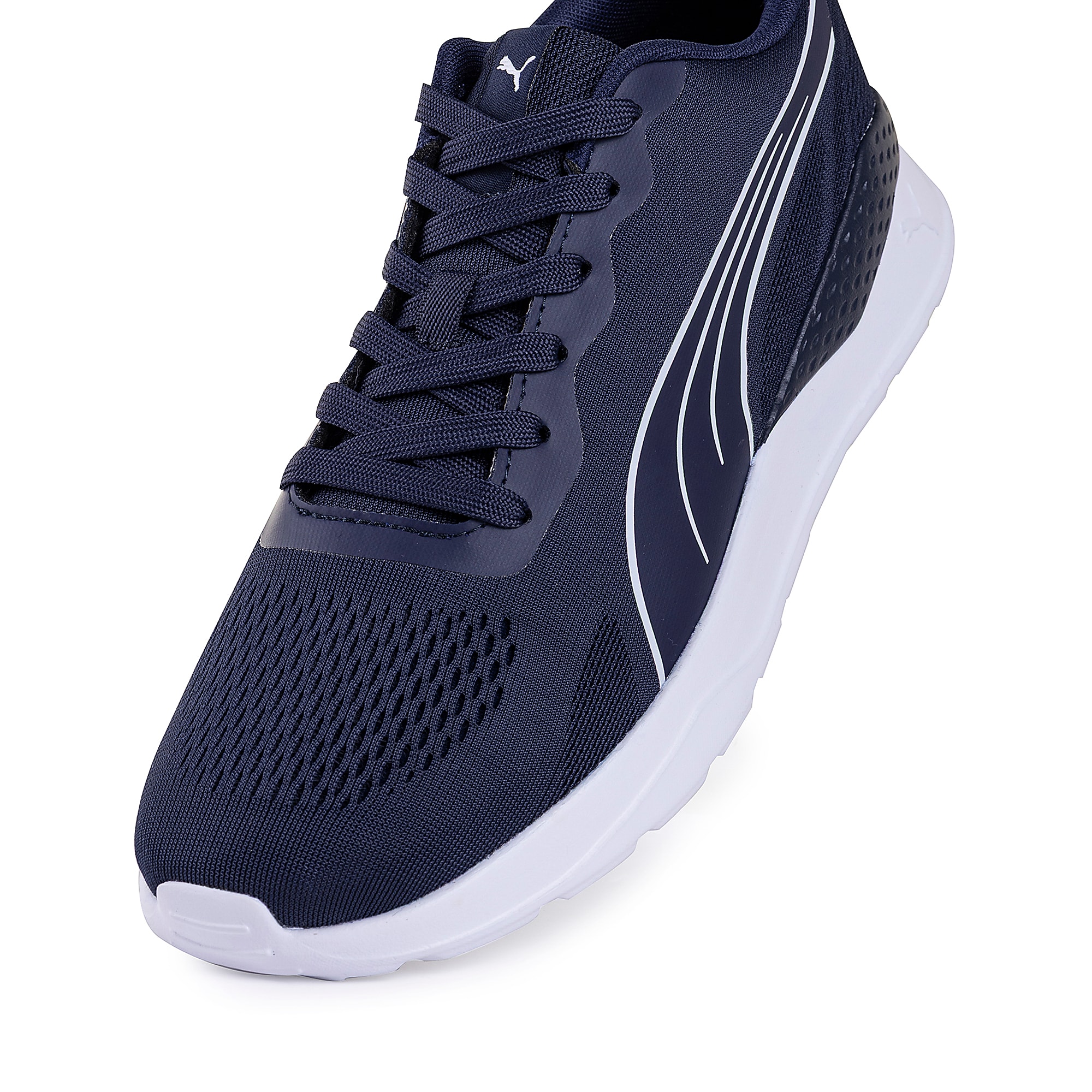 LITE Runner UNISEX Ayakkabı - PUMA Navy-PUMA White - 408533_04 - Görsel 6
