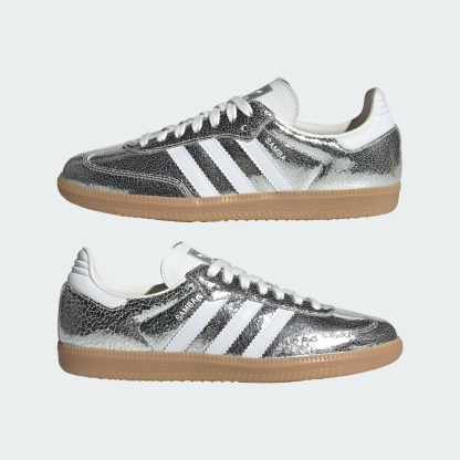 Samba OG Shoes - Silver Metallic / Cloud White / Core White - JR0035 - Görsel 7