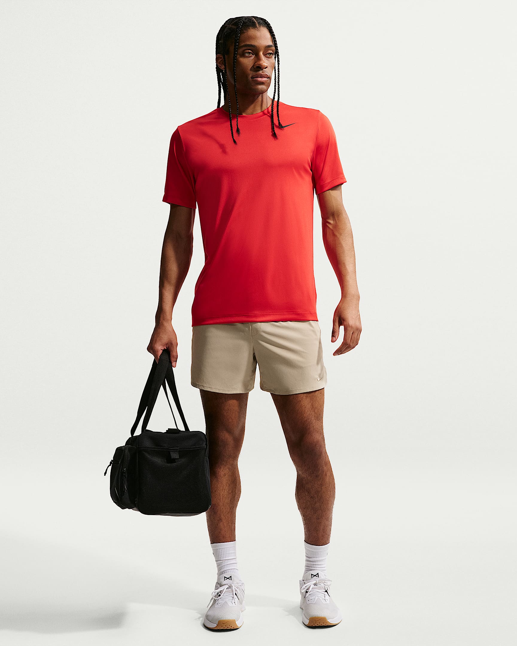 Nike Dri-FIT Erkek Antrenman Tişörtü - University Red/Siyah