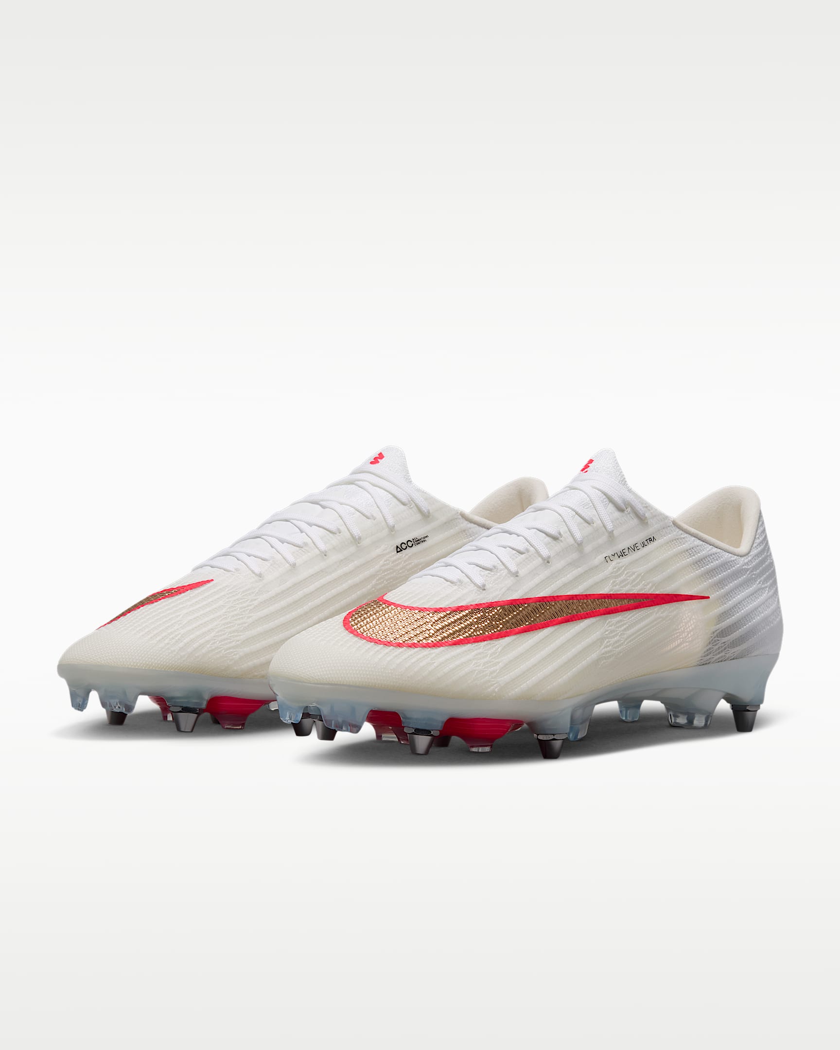 Nike Mercurial Superfly 11 Elite Düşük Bilekli Yumuşak Zemin Kramponu - Beyaz/Bright Crimson/Blur