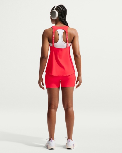 Nike Pro Normal Belli 8 cm Kadın Bisiklet Şortu - Light Crimson/Beyaz