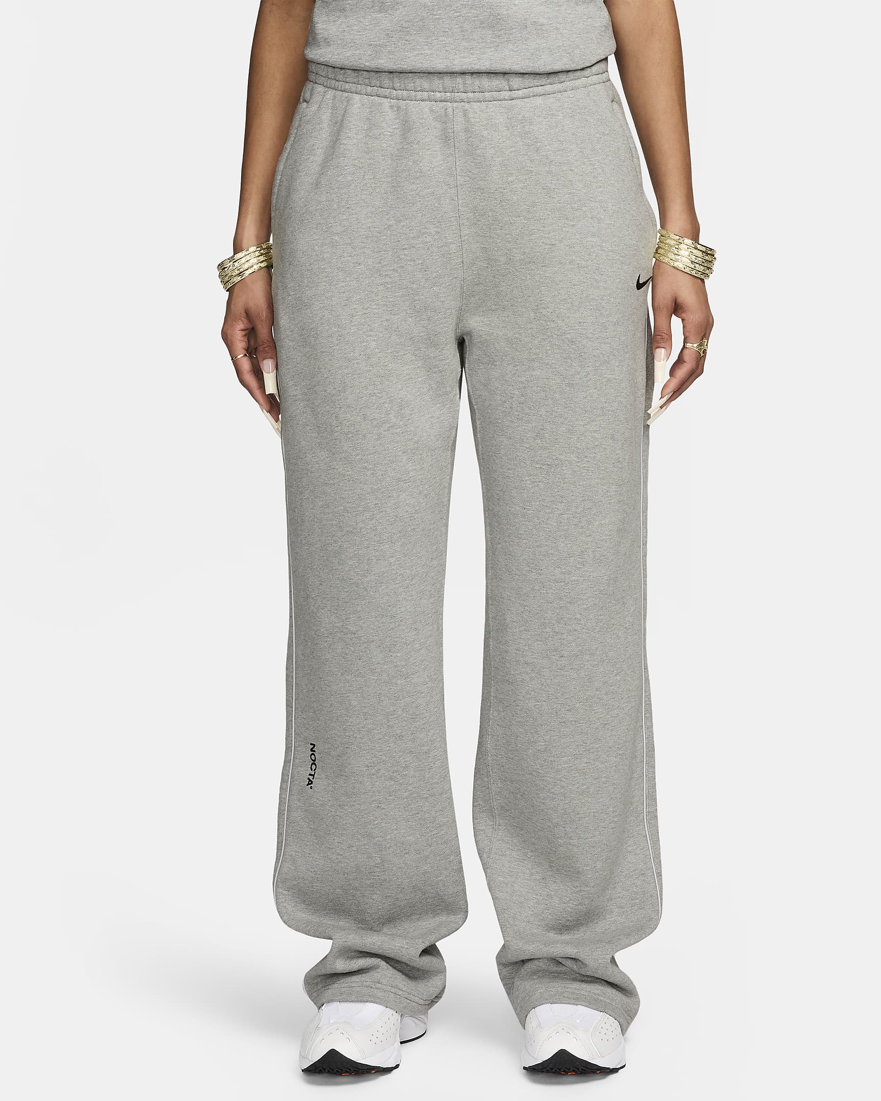 NOCTA NOCTA Fleece CS Açık Paçalı Eşofman Altı - Dark Grey Heather/Matte Silver/Siyah