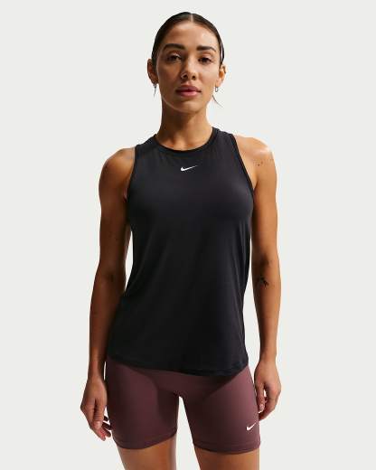 Nike One Classic Dri-FIT Kadın Atleti - Siyah/Beyaz