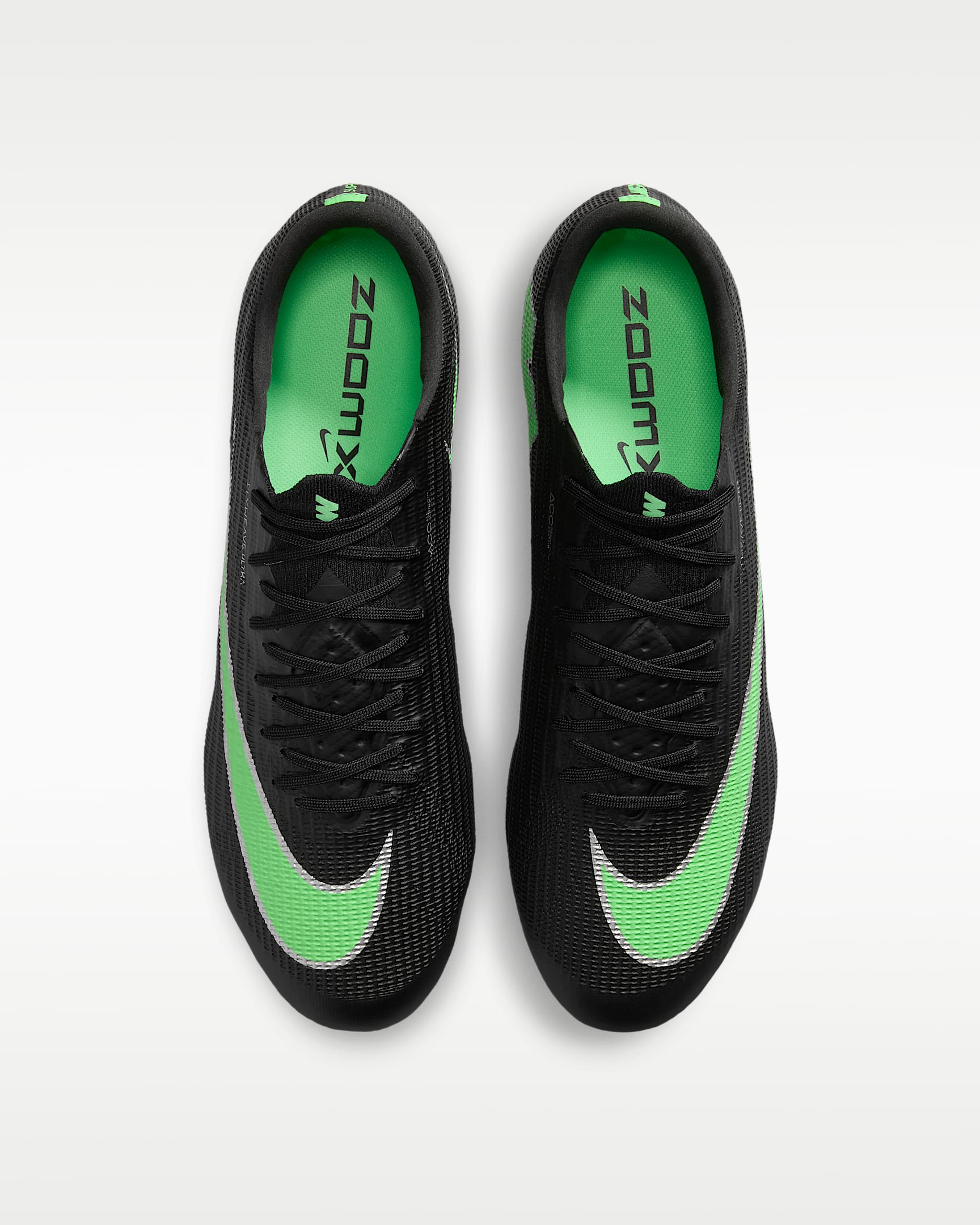 Nike Mercurial Superfly 11 Elite Düşük Bilekli Yumuşak Zemin Kramponu - Siyah/Siyah/Illusion Green