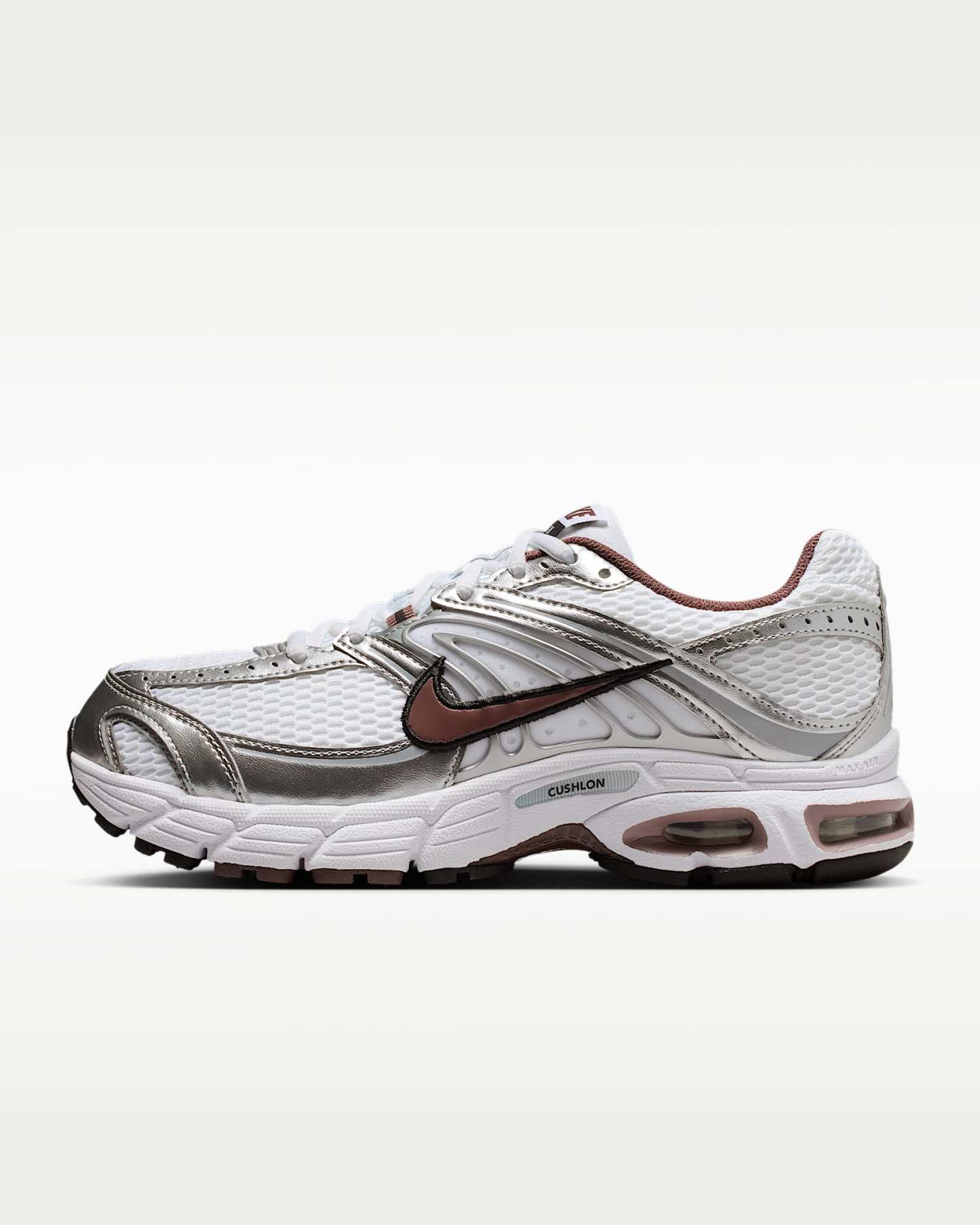 Yansıtıcı Vurgulara Sahip Nike Air Max Moto 2K Kadın Ayakkabısı - Beyaz/Metallic Silver/Siyah/Tattoo
