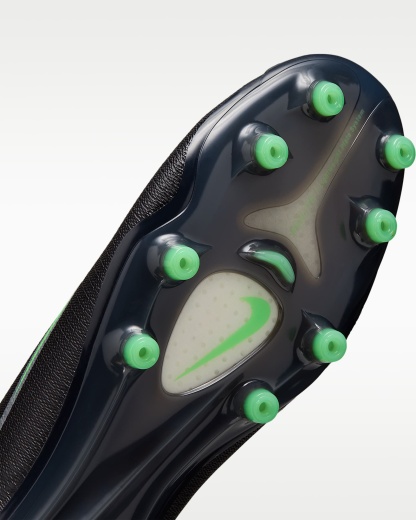 Nike Mercurial Vapor 17 Elite Düşük Bilekli Suni Çim Kramponu - Siyah/Siyah/Illusion Green