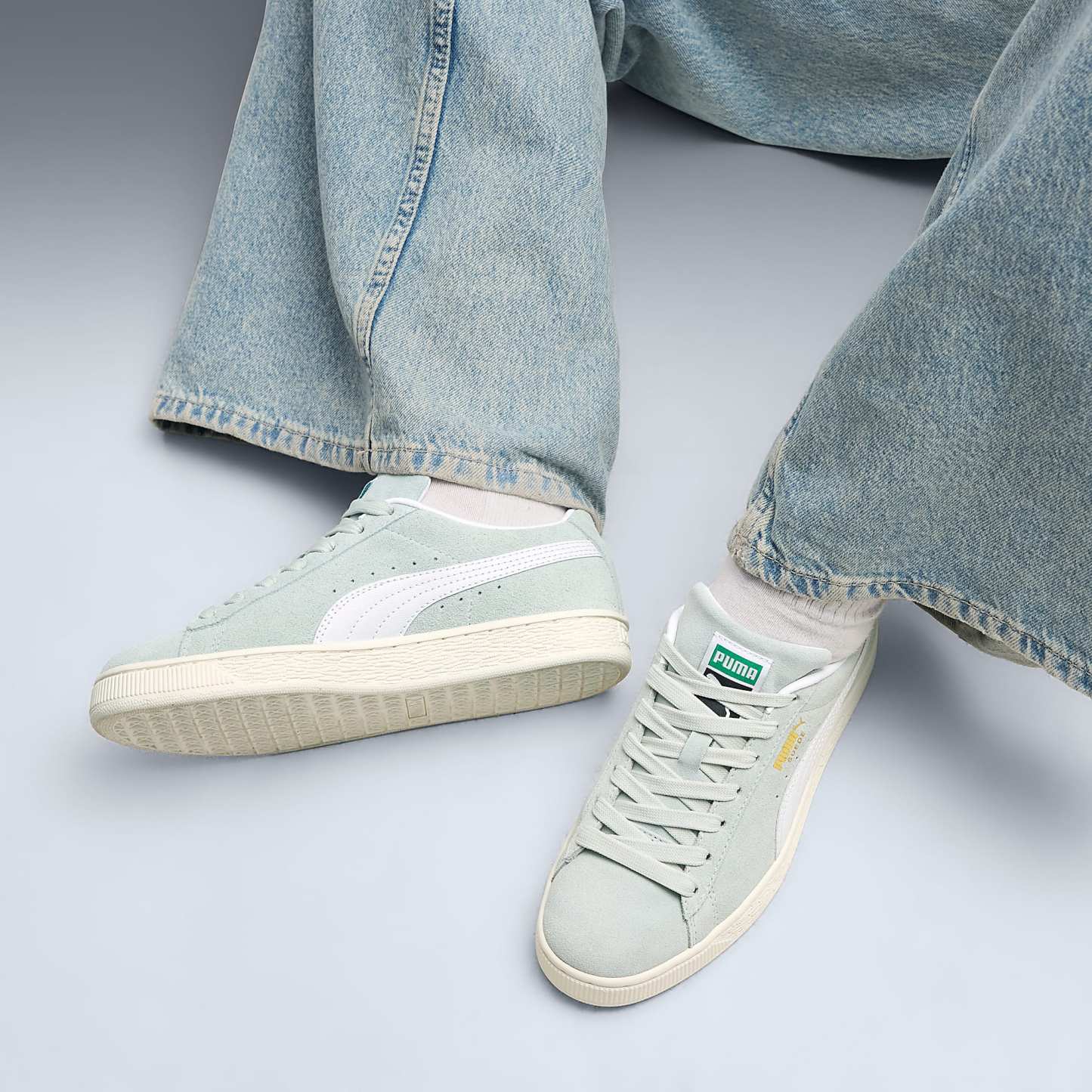 Suede CLASSIC UNISEX Ayakkabı - Créme De Mint-PUMA White - 399781_43 - Görsel 2