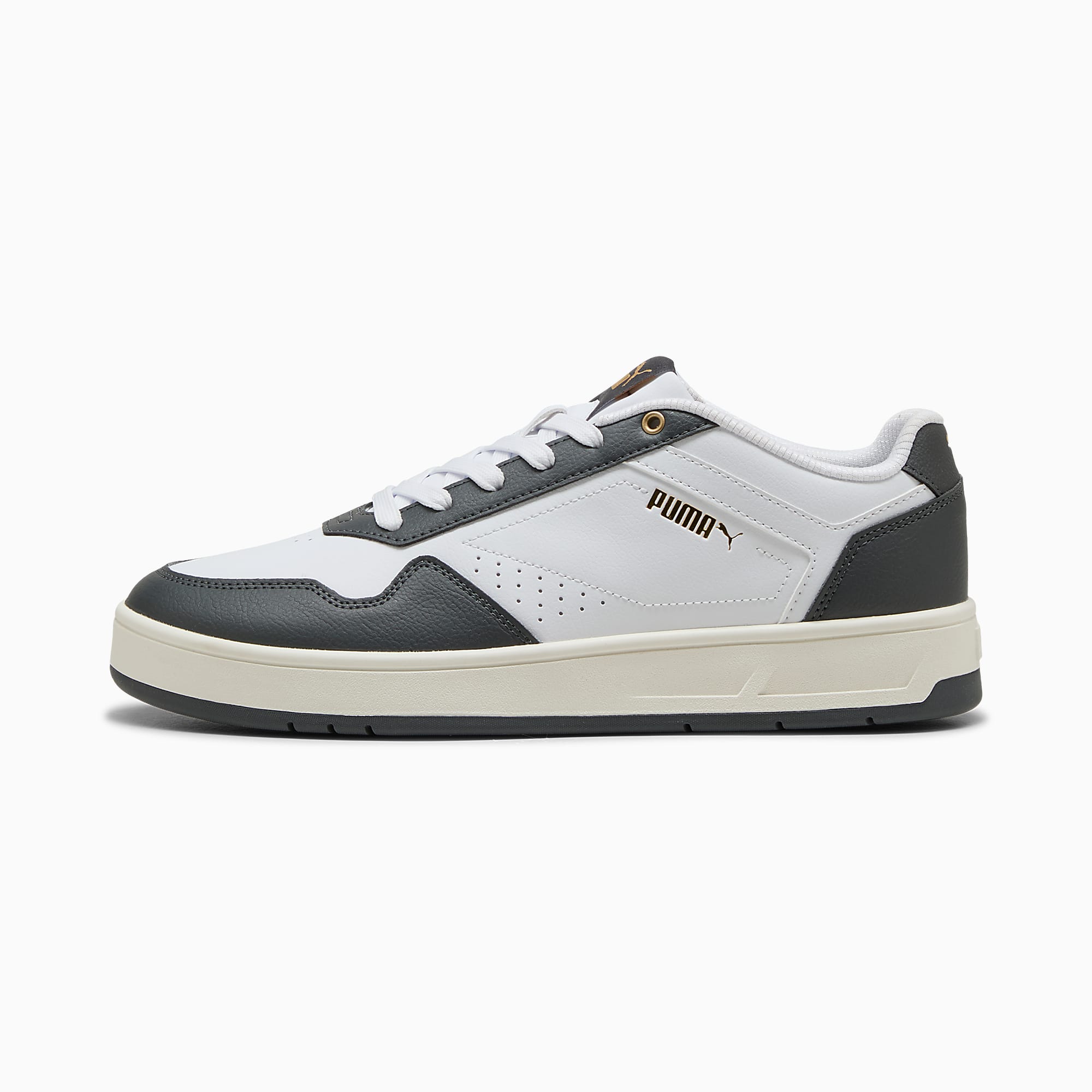 Court CLASSIC Ayakkabı - PUMA White-Dusky Gray-PUMA Gold - 395018_22 - Görsel 1