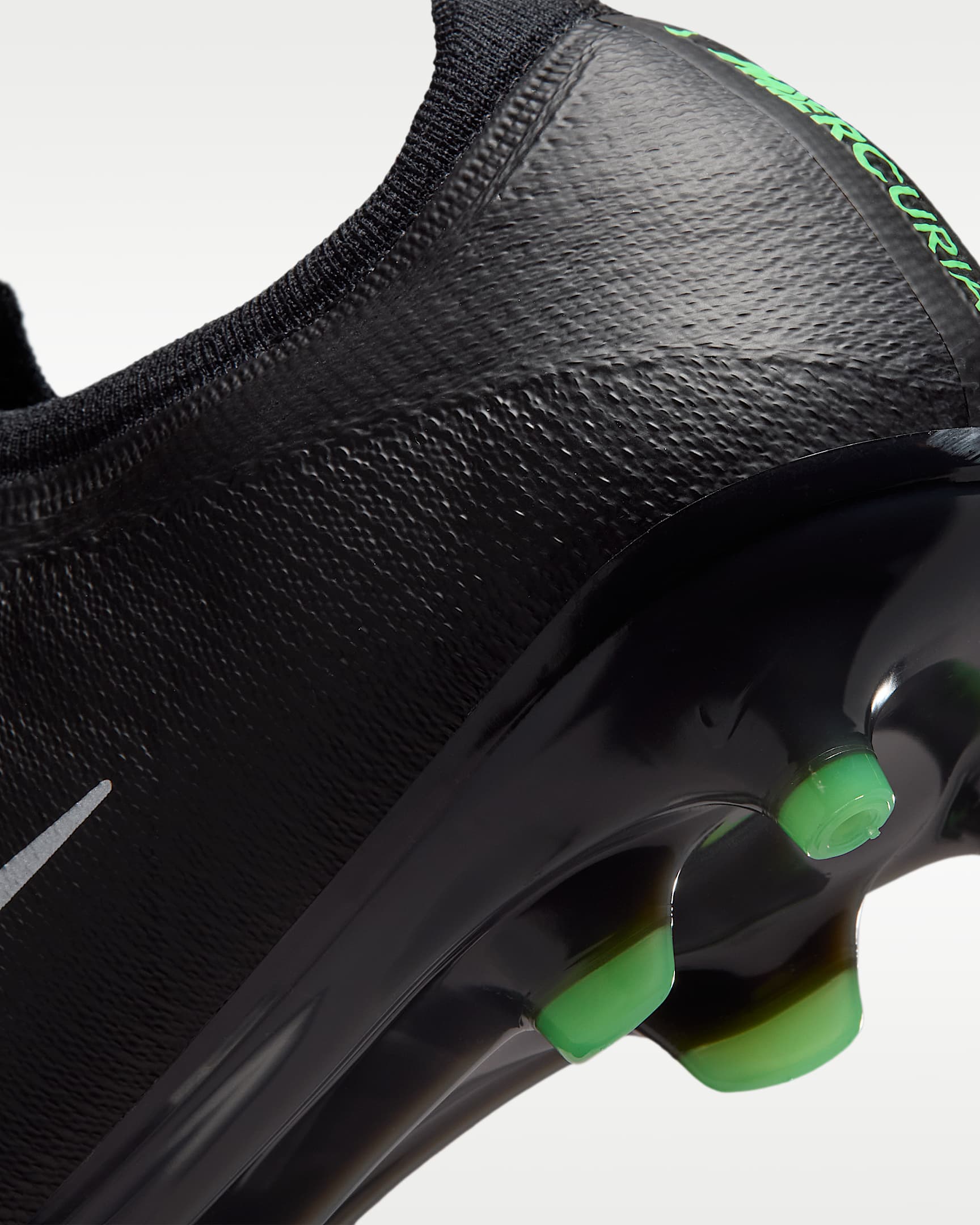 Nike Mercurial Vapor 17 Elite Düşük Bilekli Suni Çim Kramponu - Siyah/Siyah/Illusion Green