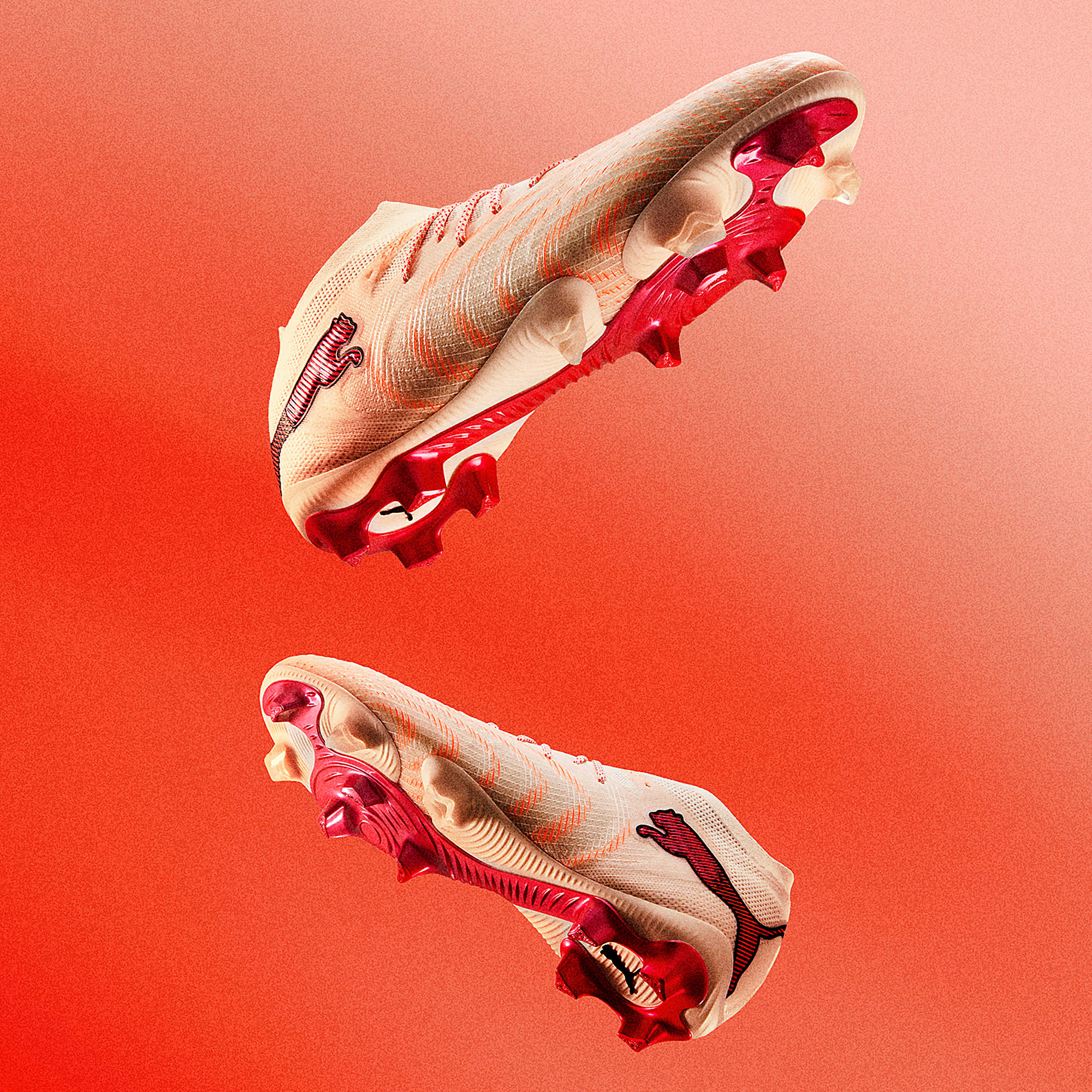 FUTURE 9 ULTIMATE FG UNISEX Krampon - Sugared Almond-PUMA White-Ultra Red-PUMA Black - 109121_01 - Görsel 9