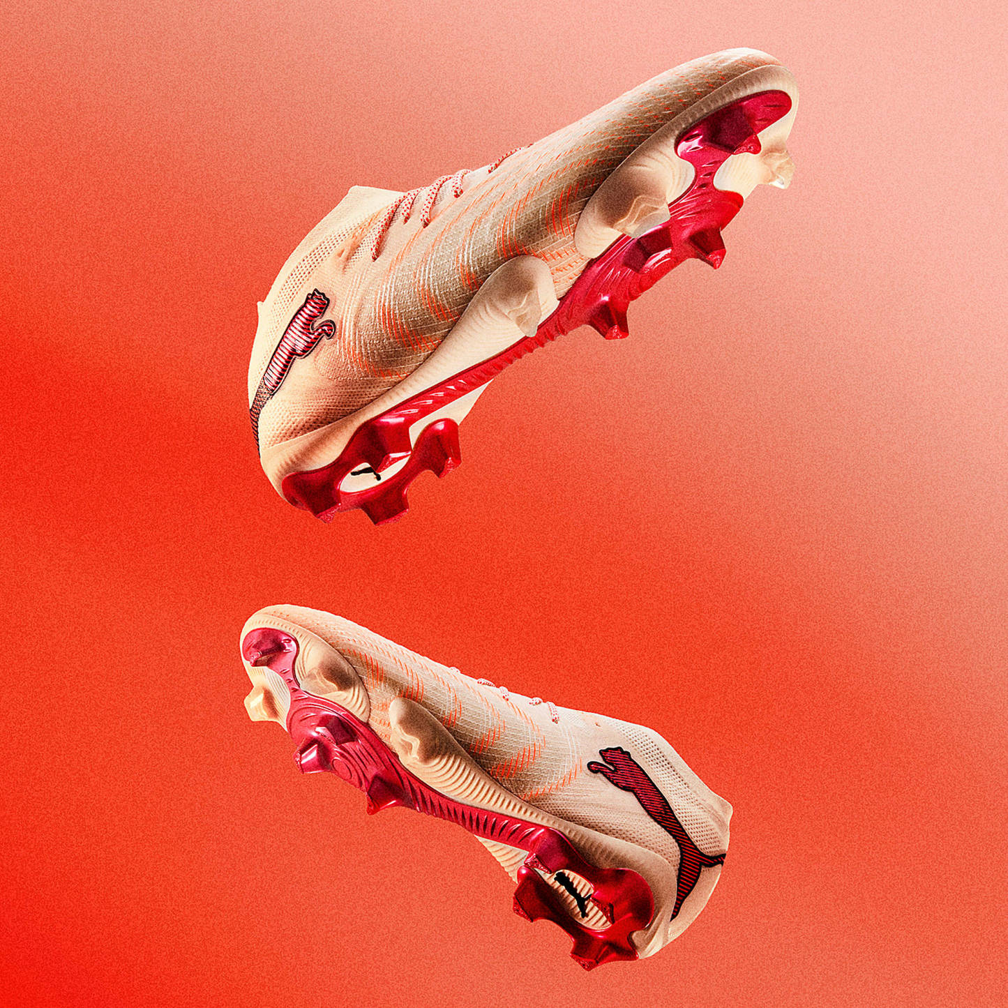 FUTURE 9 ULTIMATE FG UNISEX Krampon - Sugared Almond-PUMA White-Ultra Red-PUMA Black - 109121_01 - Görsel 9