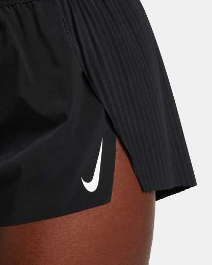 Nike AeroSwift Dri-FIT ADV Normal Belli 8 cm Slip Astarlı Kadın Koşu Şortu - Siyah/Beyaz