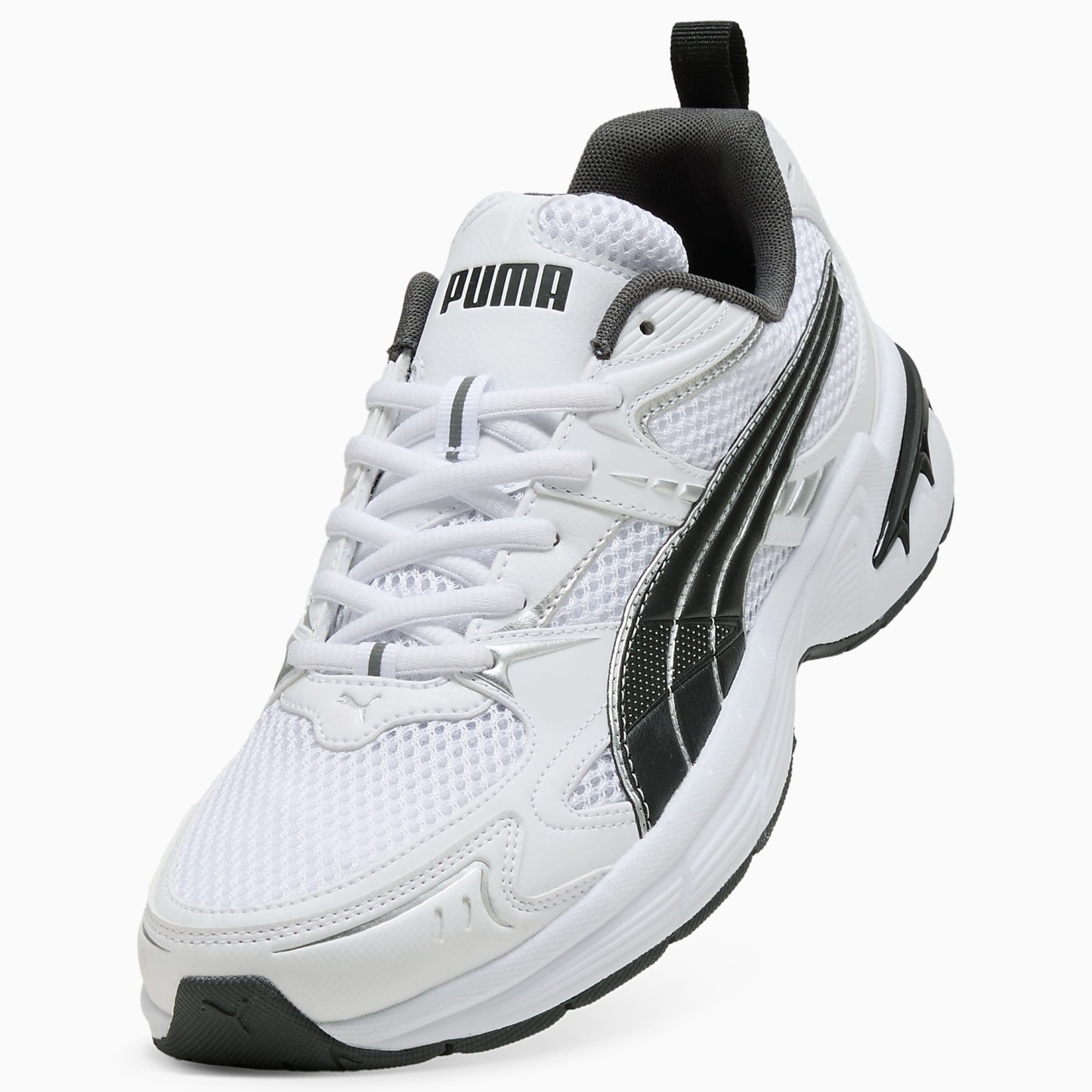 MILENIO Tech 2000 UNISEX Ayakkabı - Puma White-Puma Black-Puma Silver - 402625_12 - Görsel 6