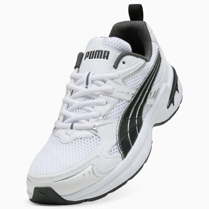 MILENIO Tech 2000 UNISEX Ayakkabı - Puma White-Puma Black-Puma Silver - 402625_12 - Görsel 6