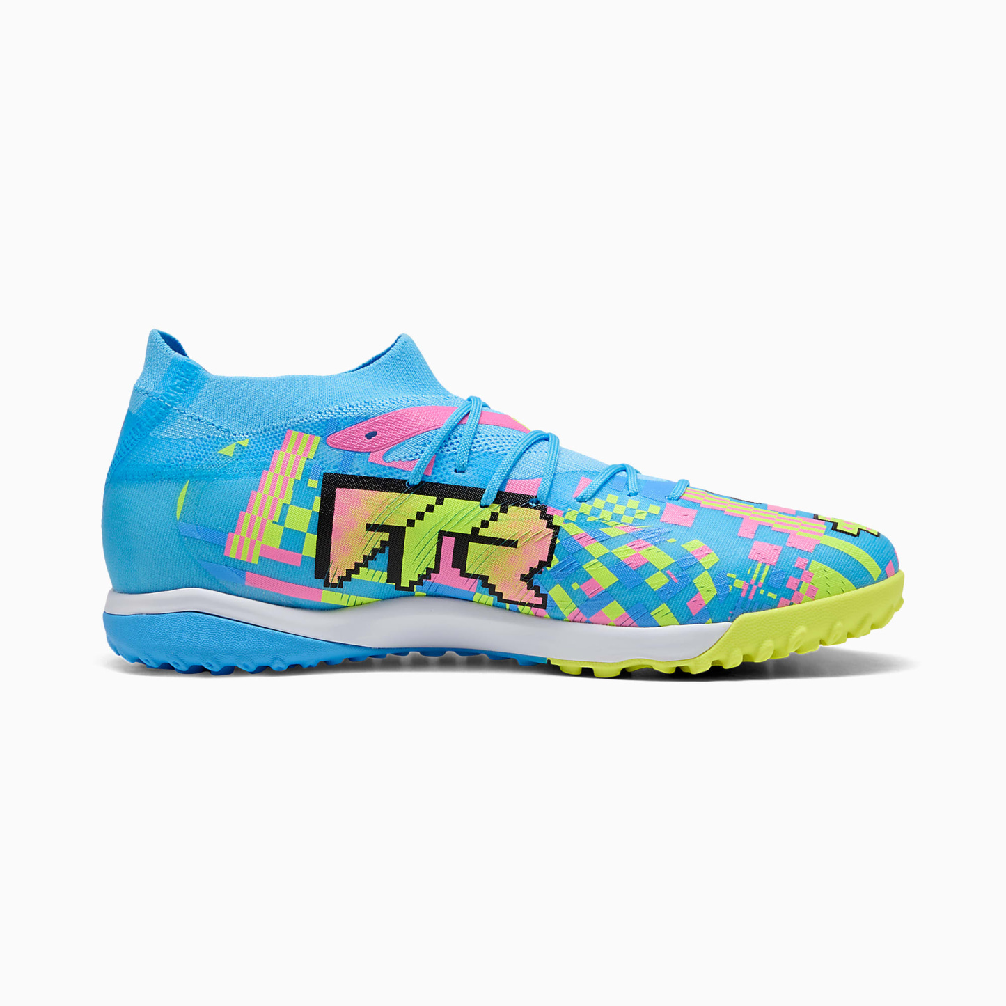 FUTURE 9 MATCH ADVANCED LEVEL TT UNISEX Krampon - PUMA White-Blue Glimmer-Pink Glimmer-Yellow Alert - 109214_01 - Görsel 5