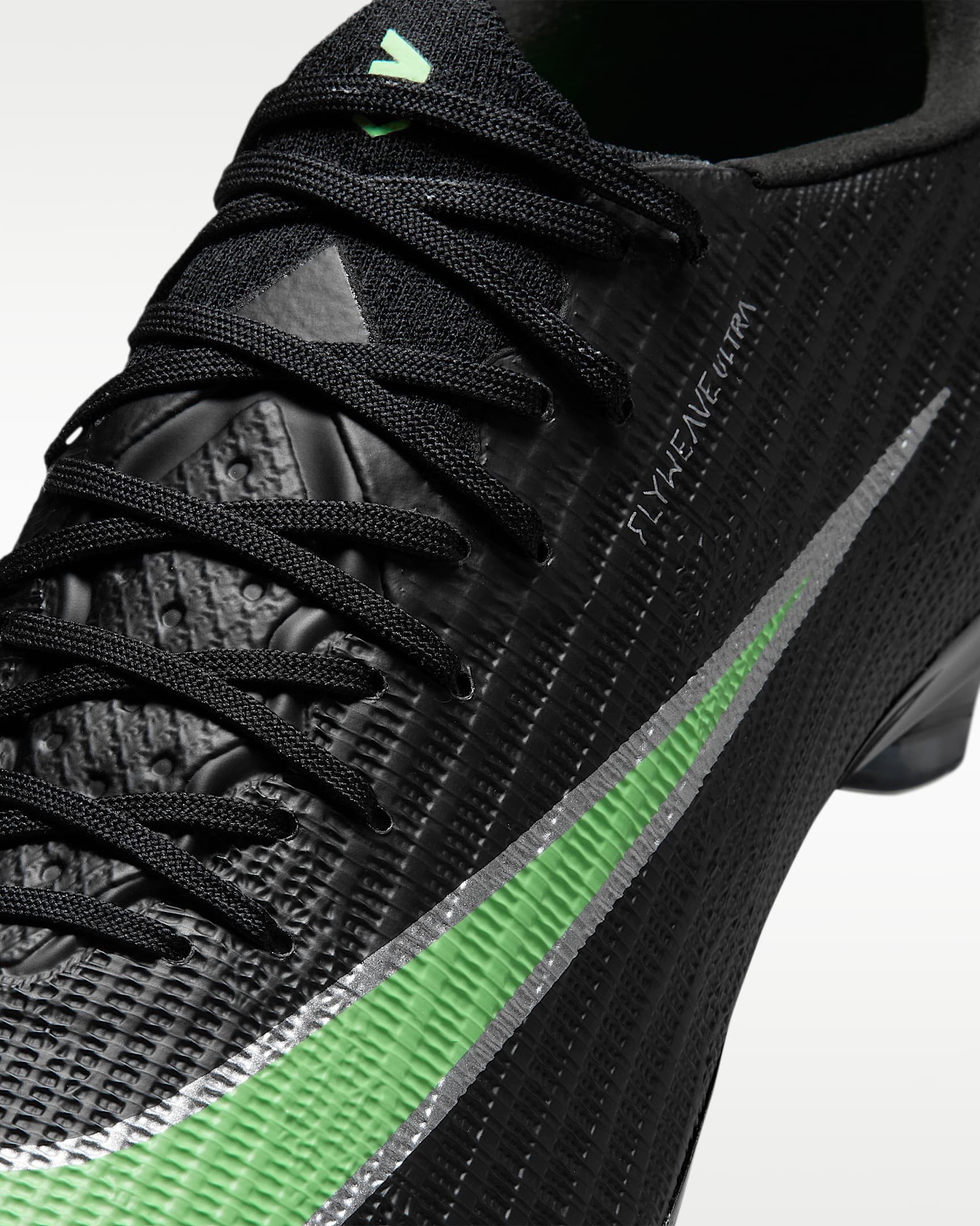 Nike Mercurial Superfly 11 Elite Düşük Bilekli Kuru Çim Zemin Kramponu - Siyah/Siyah/Illusion Green
