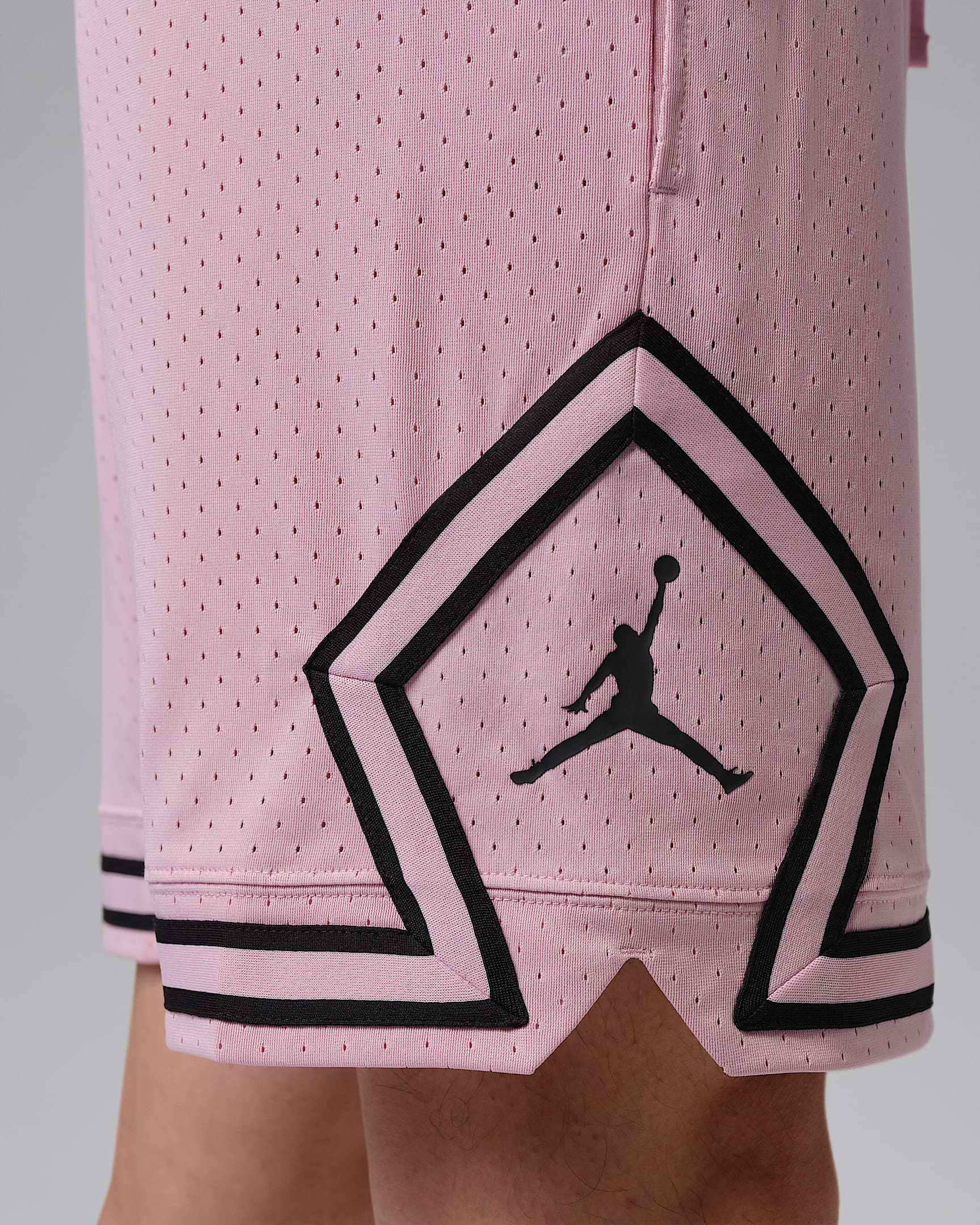 Jordan Sport Dri-FIT 18 cm Mesh Diamond Erkek Şortu - Iced Carmine/Siyah/Siyah