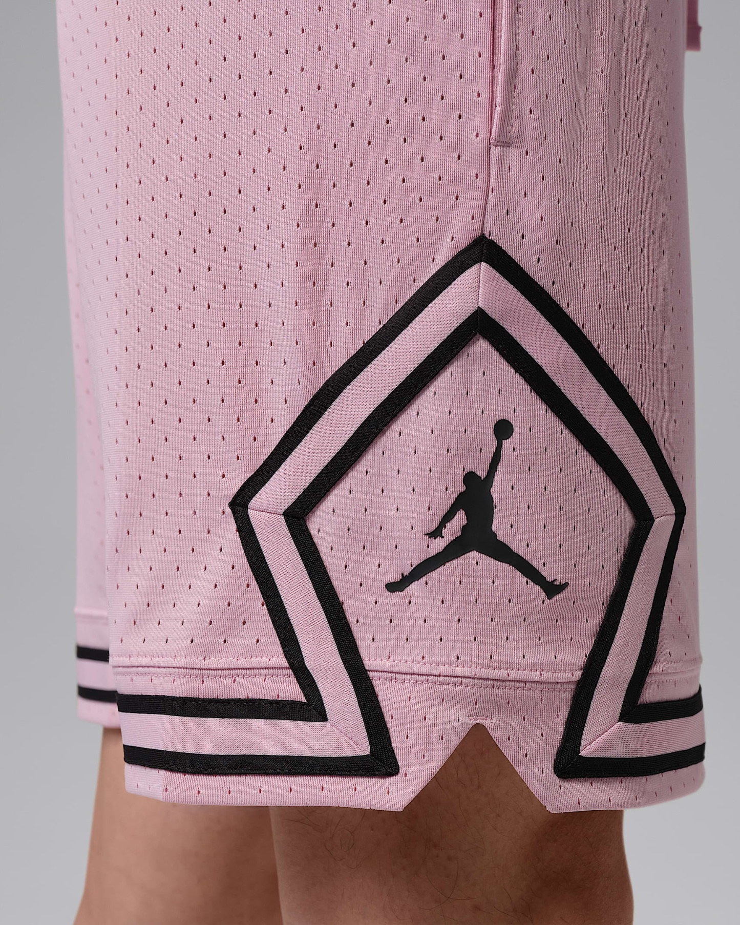 Jordan Sport Dri-FIT 18 cm Mesh Diamond Erkek Şortu - Iced Carmine/Siyah/Siyah