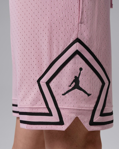 Jordan Sport Dri-FIT 18 cm Mesh Diamond Erkek Şortu - Iced Carmine/Siyah/Siyah