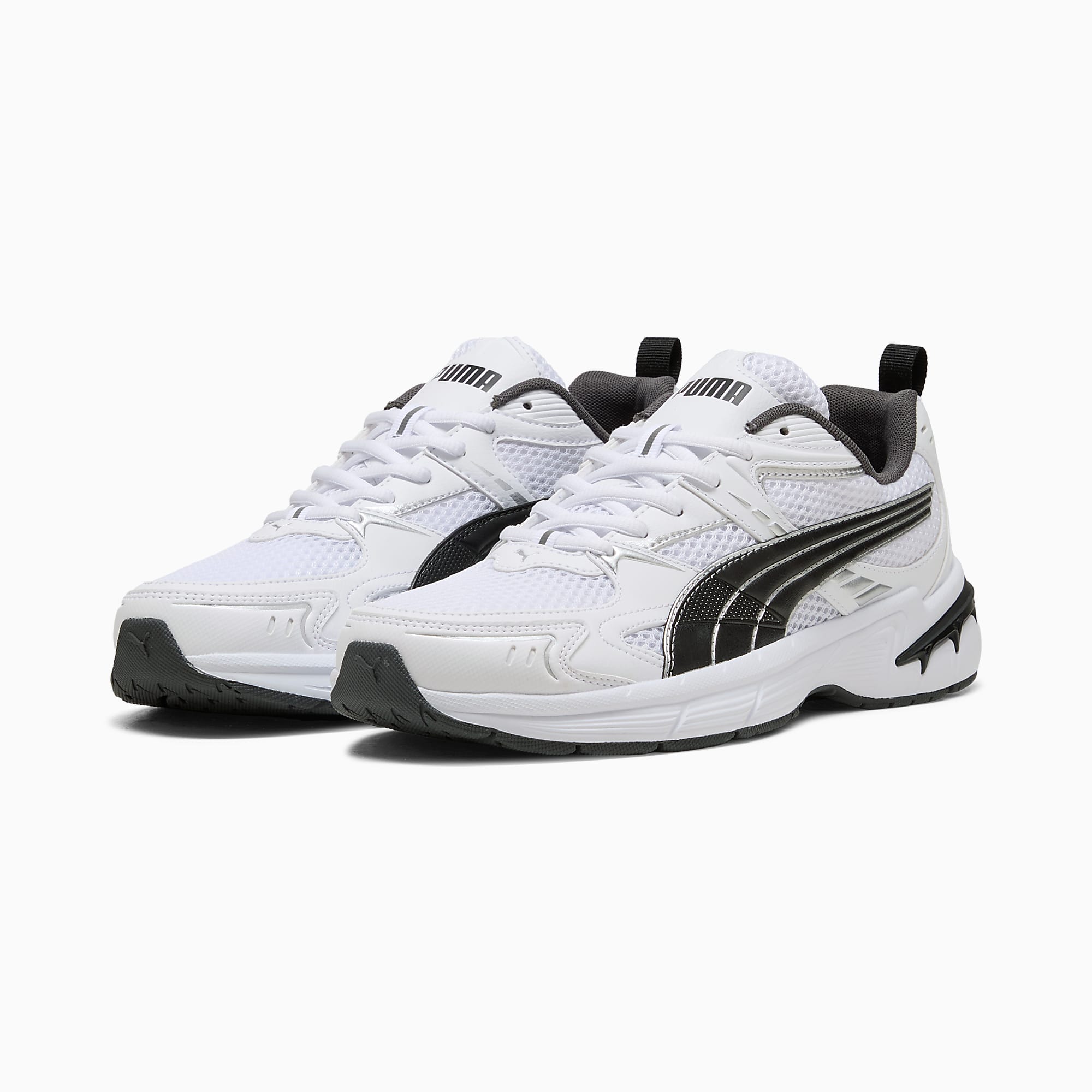 MILENIO Tech 2000 UNISEX Ayakkabı - Puma White-Puma Black-Puma Silver - 402625_12 - Görsel 2