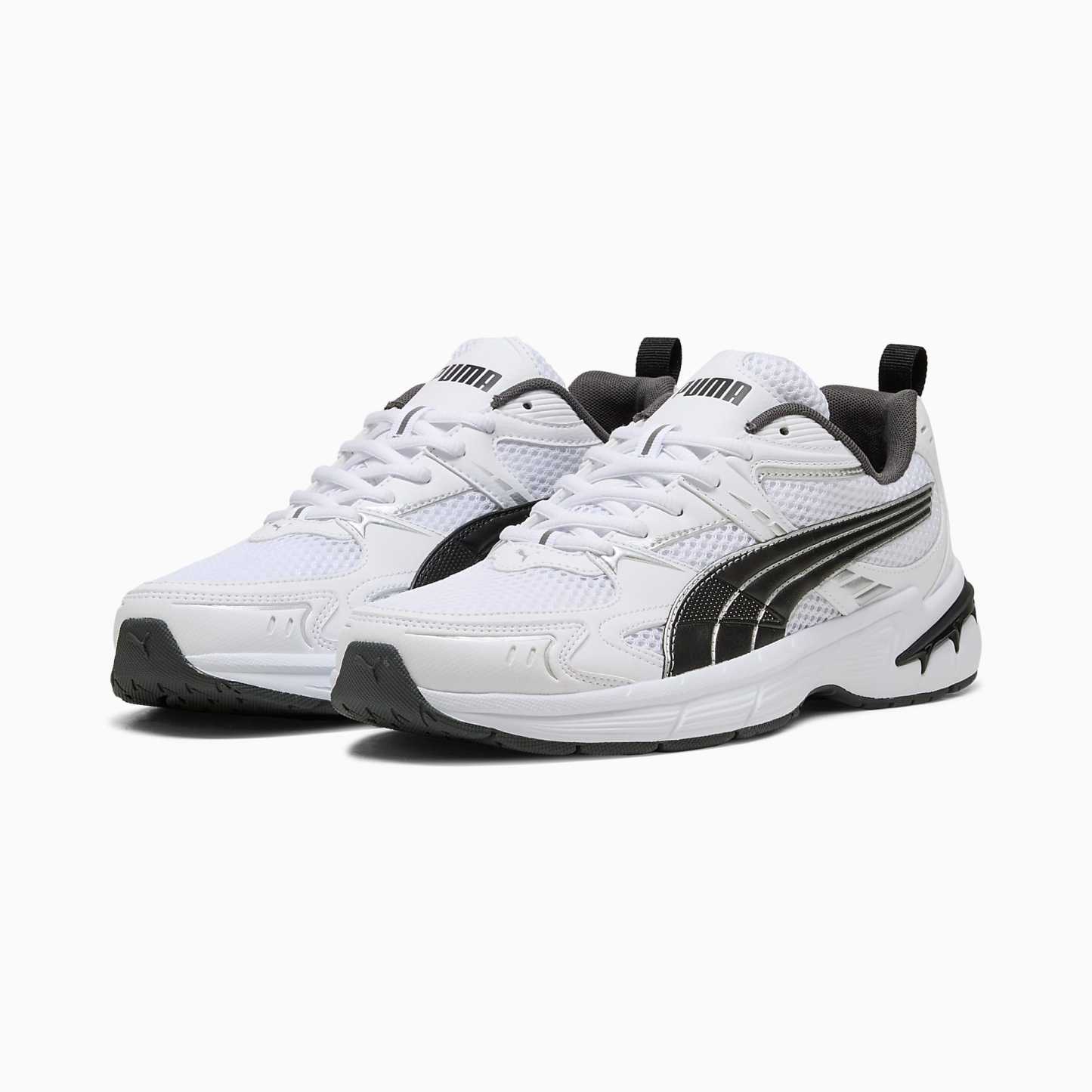 MILENIO Tech 2000 UNISEX Ayakkabı - Puma White-Puma Black-Puma Silver - 402625_12 - Görsel 2