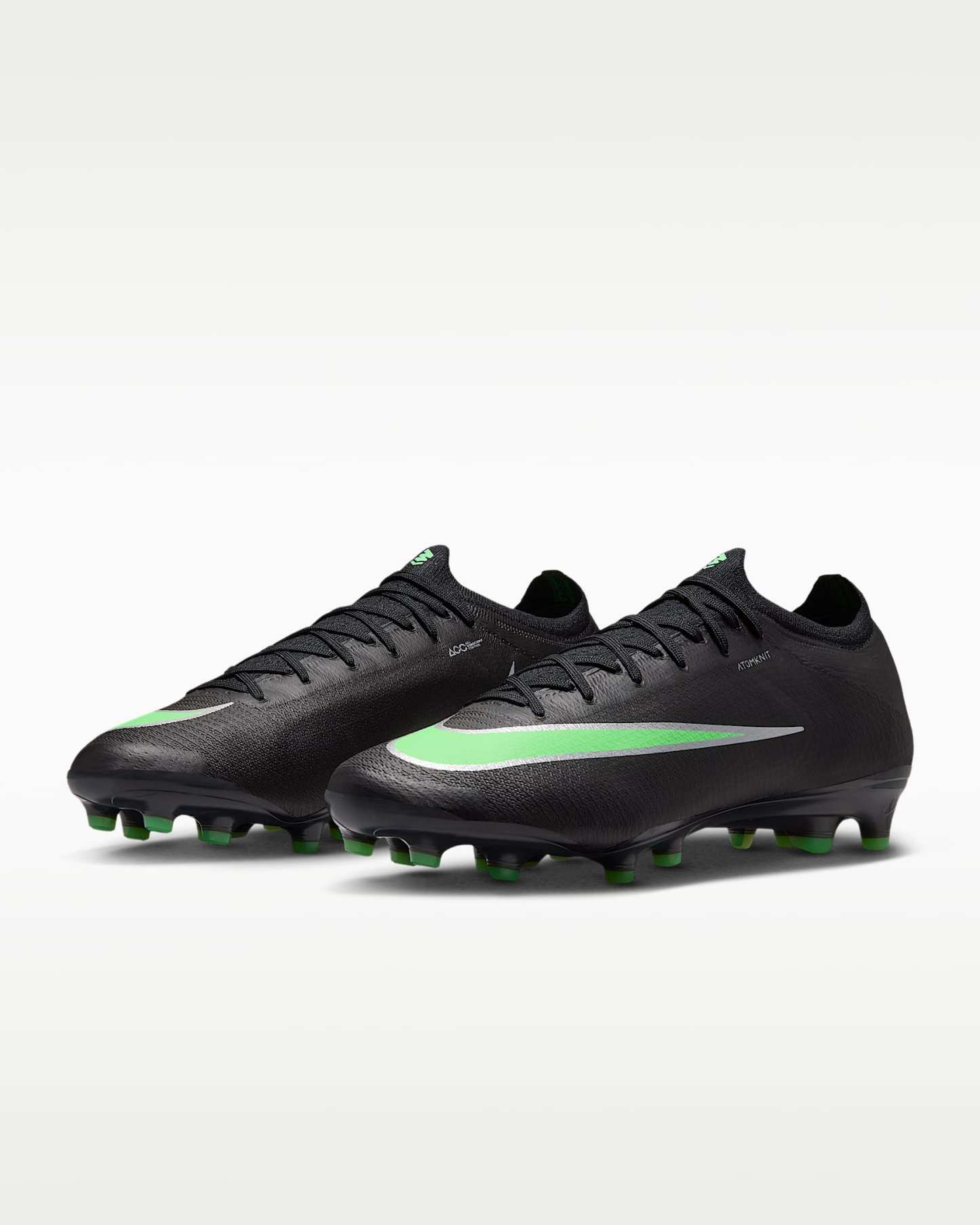 Nike Mercurial Vapor 17 Elite Düşük Bilekli Suni Çim Kramponu - Siyah/Siyah/Illusion Green