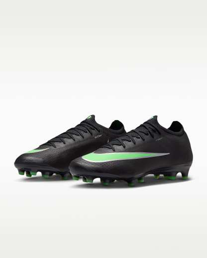 Nike Mercurial Vapor 17 Elite Düşük Bilekli Suni Çim Kramponu - Siyah/Siyah/Illusion Green