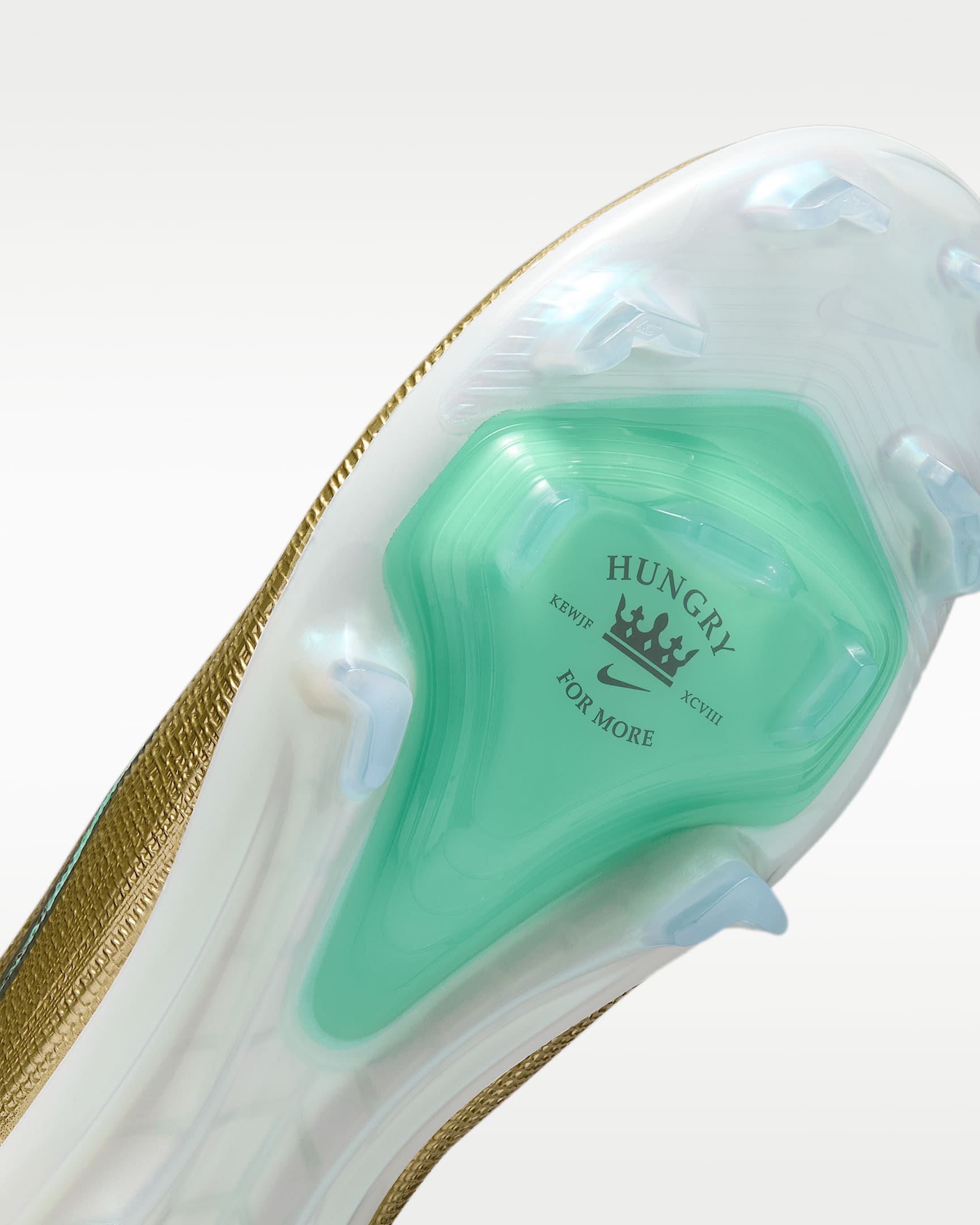 Nike Mercurial Superfly 11 Elite "Kylian Mbappé" Düşük Bilekli Kuru Çim Zemin Kramponu - Metallic Gold/Green Glow