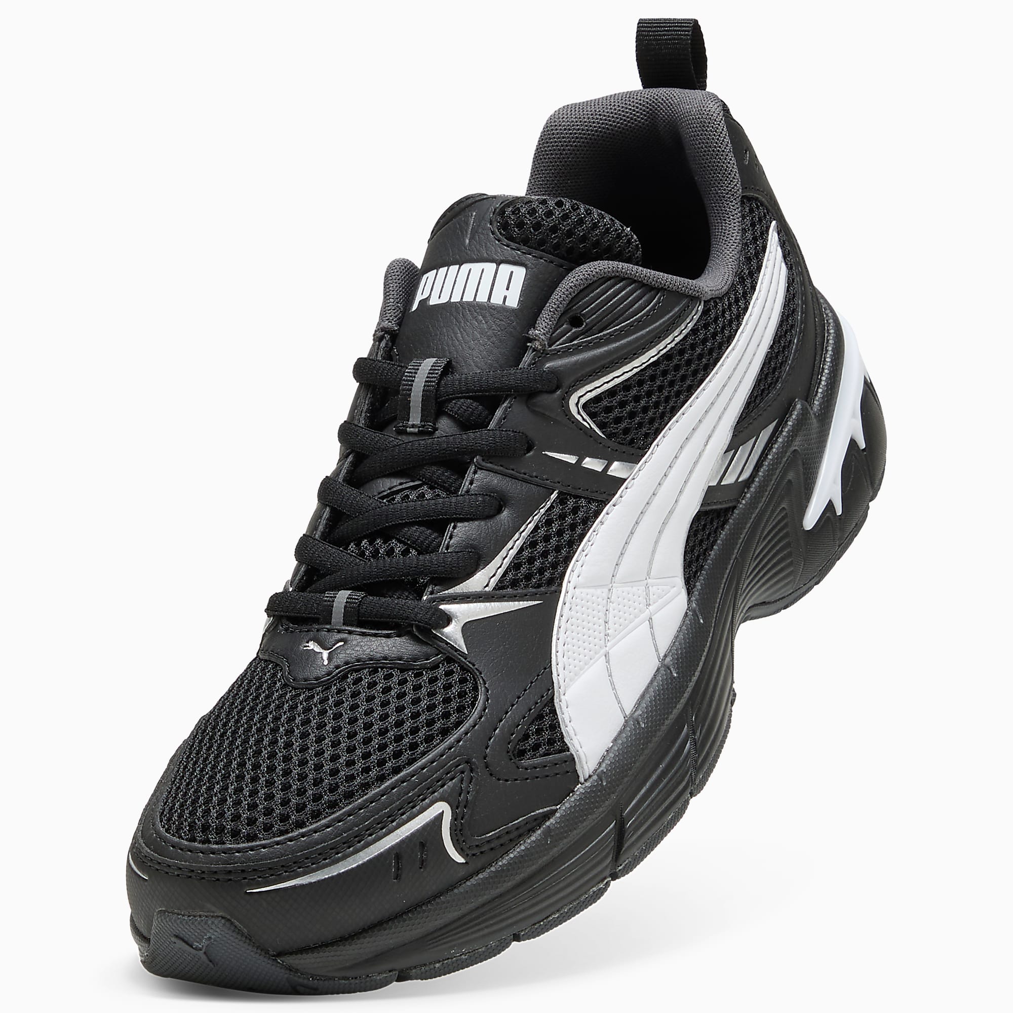 MILENIO Tech 2000 UNISEX Ayakkabı - Puma Black-Puma White-Puma Silver - 402625_01 - Görsel 6