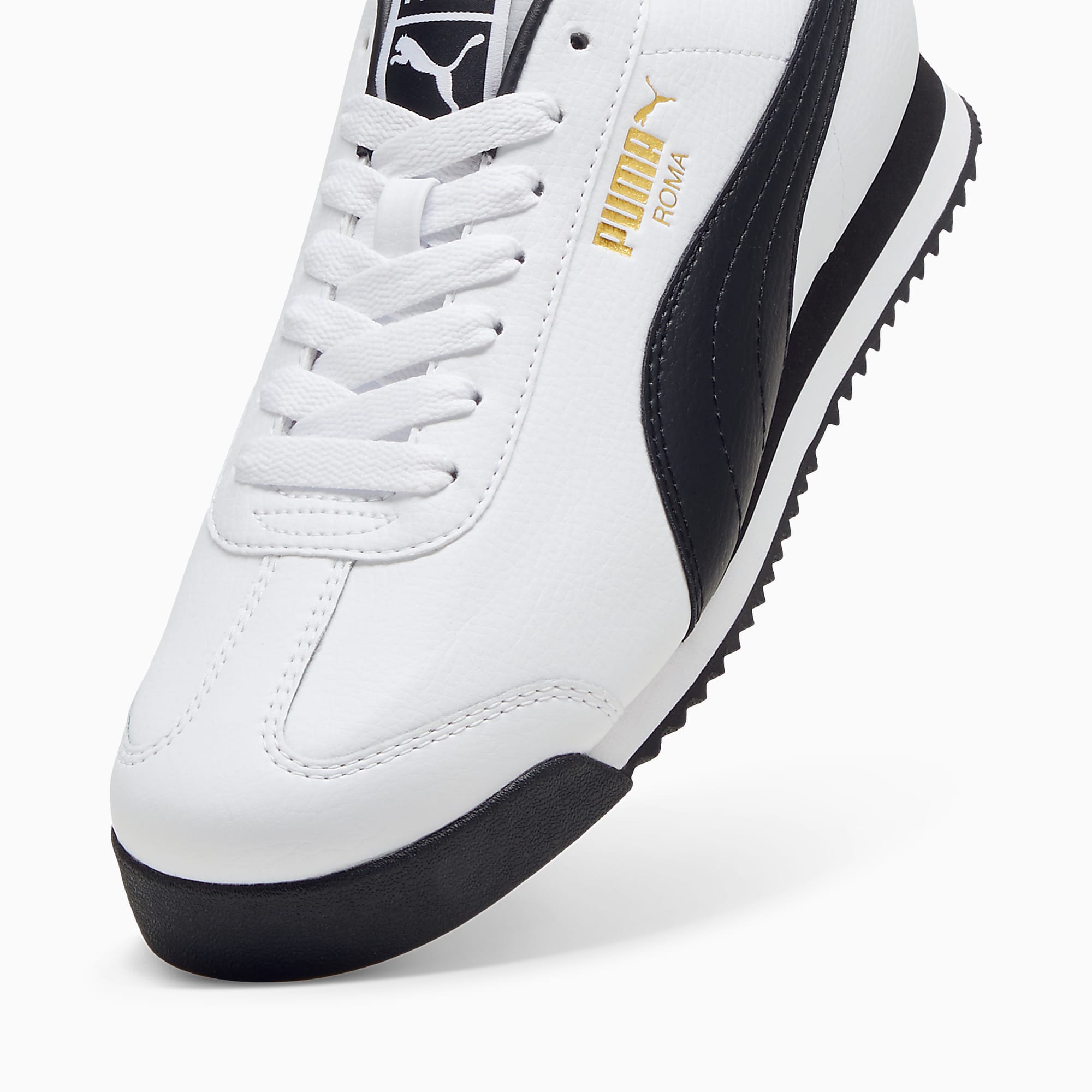 Roma 24 UNISEX Ayakkabı - Puma White-Puma Black-Puma Team Gold - 396868_01 - Görsel 6