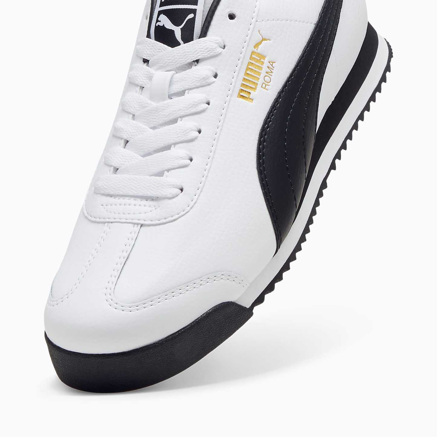 Roma 24 UNISEX Ayakkabı - Puma White-Puma Black-Puma Team Gold - 396868_01 - Görsel 6