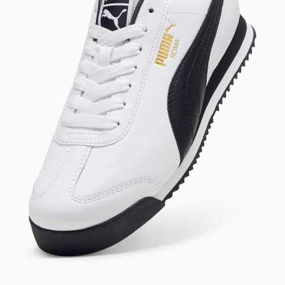 Roma 24 UNISEX Ayakkabı - Puma White-Puma Black-Puma Team Gold - 396868_01 - Görsel 6