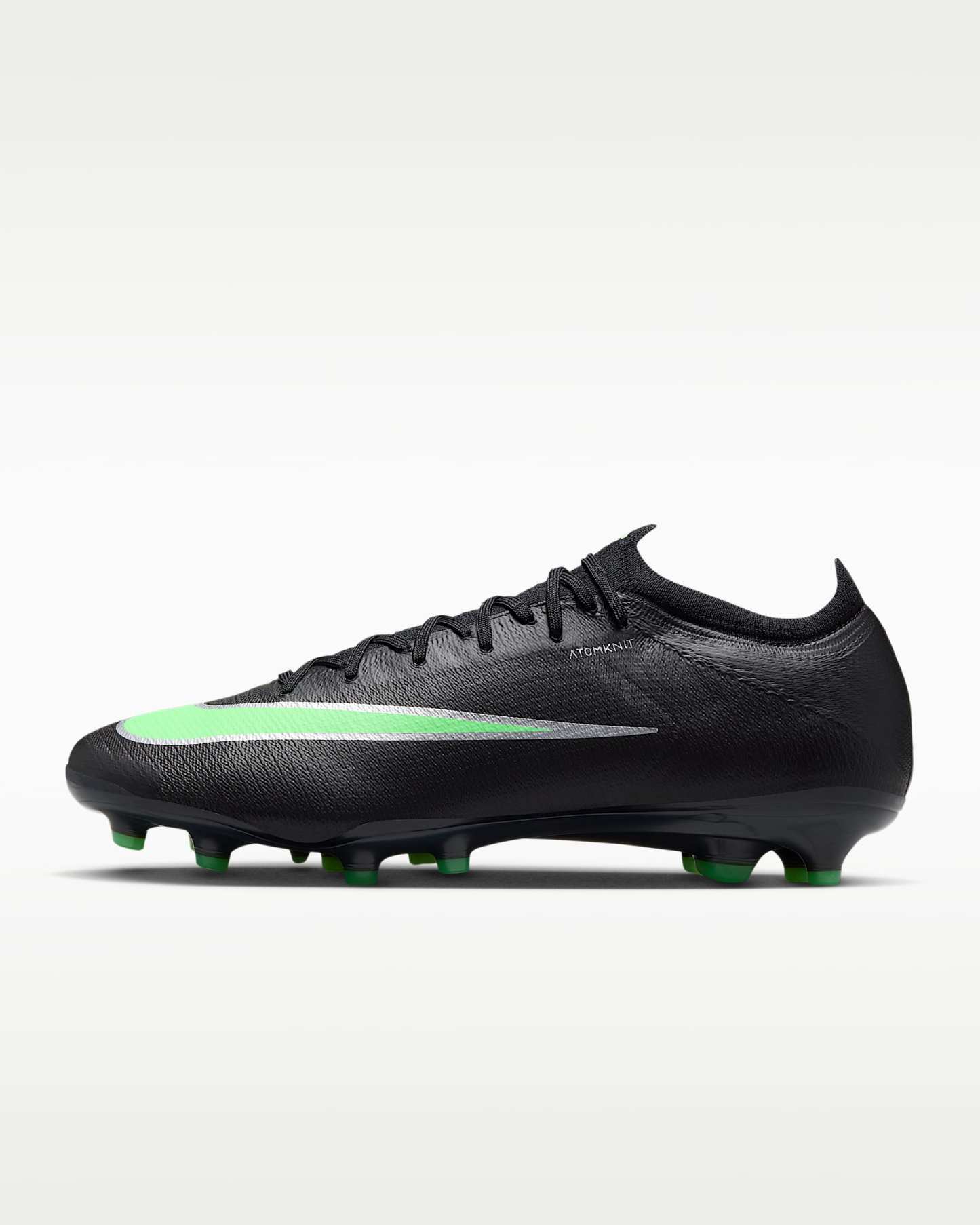 Nike Mercurial Vapor 17 Elite Düşük Bilekli Suni Çim Kramponu - Siyah/Siyah/Illusion Green