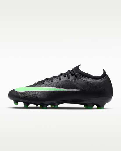 Nike Mercurial Vapor 17 Elite Düşük Bilekli Suni Çim Kramponu - Siyah/Siyah/Illusion Green