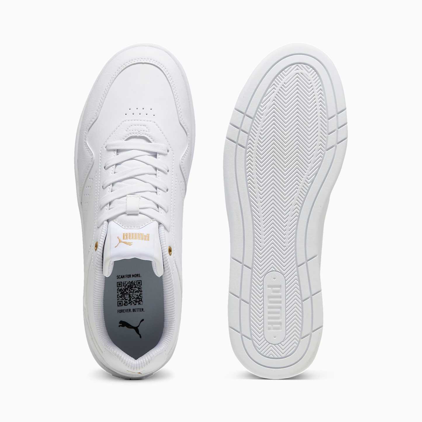 Court CLASSIC Ayakkabı - PUMA White-PUMA Gold - 395018_01 - Görsel 4