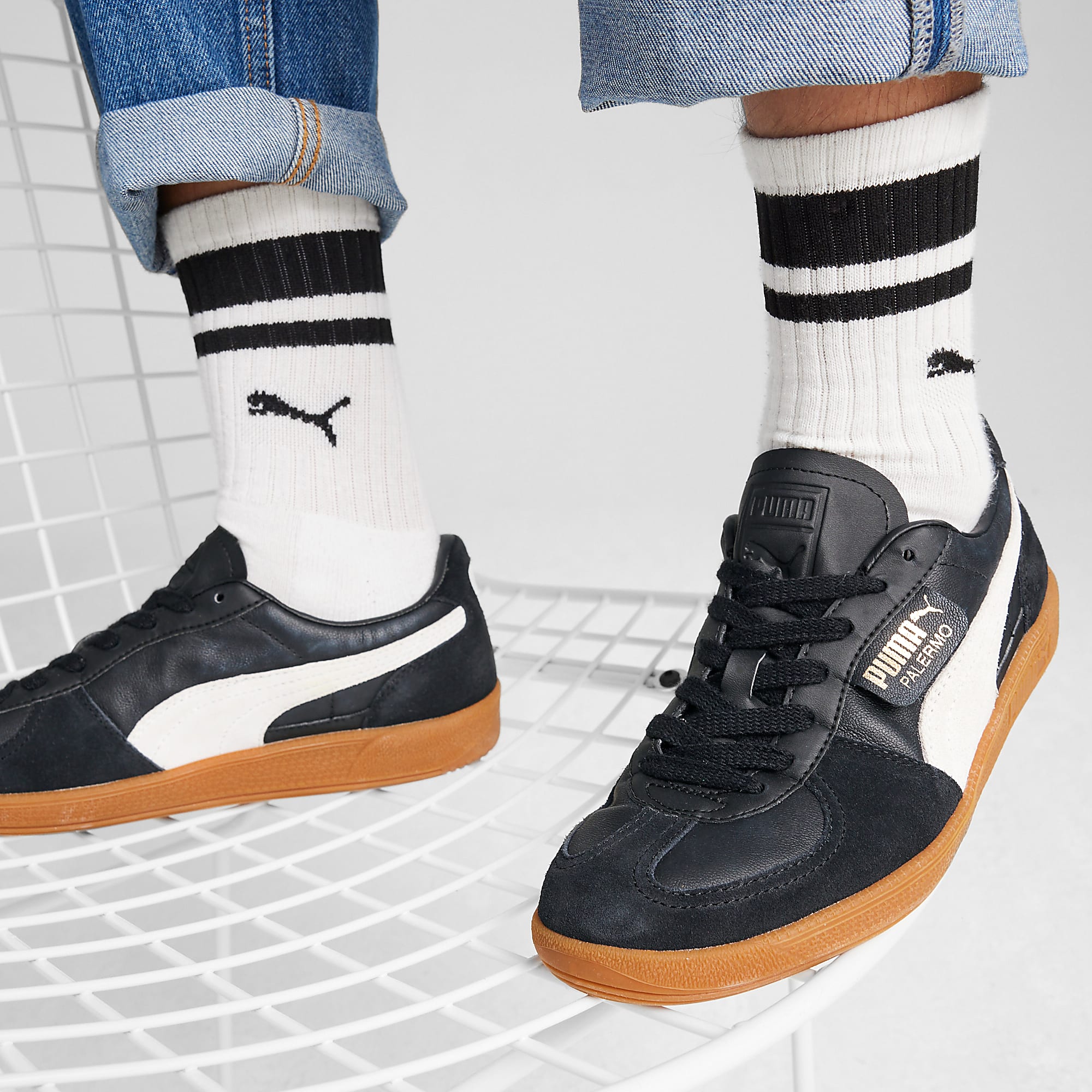 Palermo Deri Ayakkabı - PUMA Black-Feather Gray-Gum - 396464_03 - Görsel 2