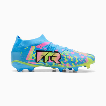 FUTURE 9 MATCH ADVANCED LEVEL FG/AG UNISEX Krampon - PUMA White-Blue Glimmer-Pink Glimmer-Yellow Alert - 109213_01 - Görsel 5