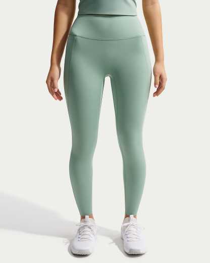 Nike Universa Yüksek Belli Bilek Üstü Ön Dikişsiz Kadın Taytı - Steam/Dutch Green/Dutch Green