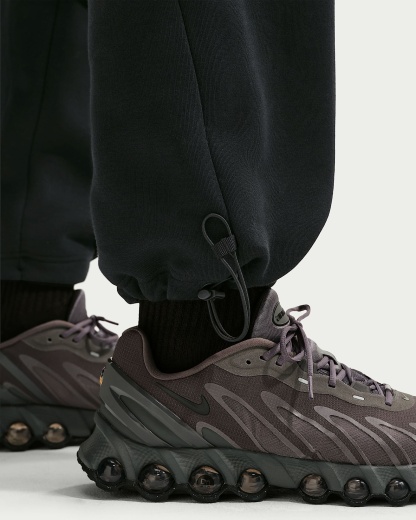 Nike Tech Renk Bloklu Açık Paçalı Fleece Erkek Eşofman Altı - Siyah/Anthracite/Siyah